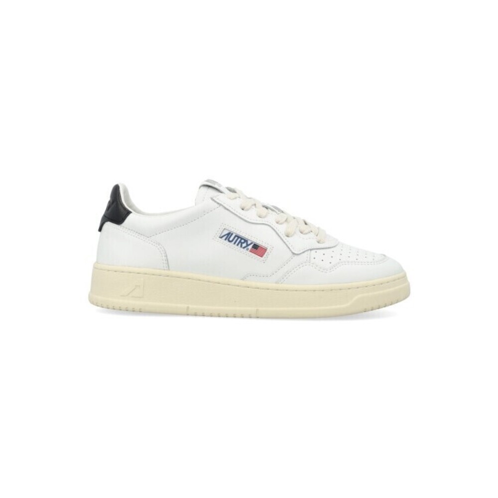 Autry Medalist Leather Low Sneakers White Black - NWT
